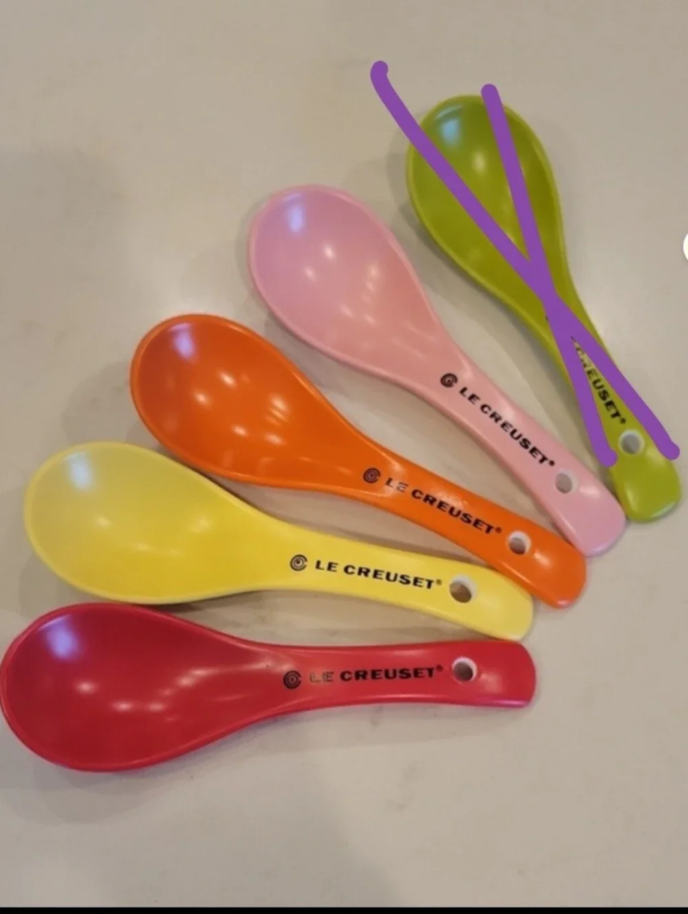 Le Creuset red yellow